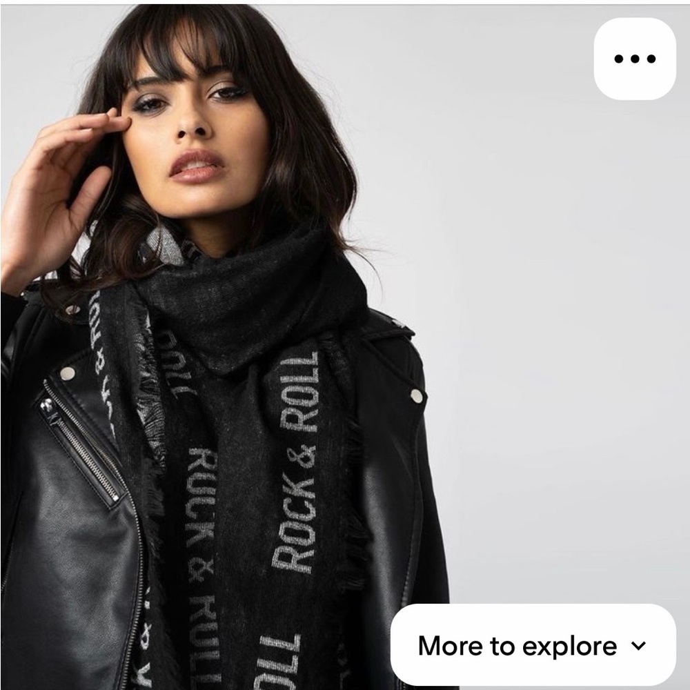 Zaggora Black Rock & Roll Scarf